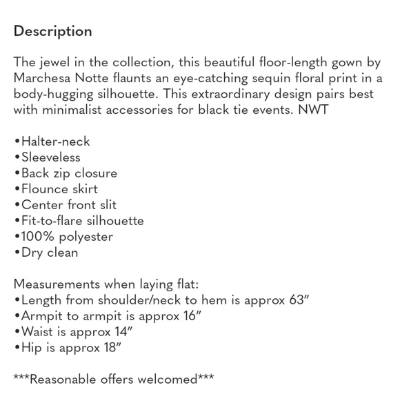 Marchesa Notte Sleeveless Halter Embroidered & Sequin Gown Size 8 Prom - Picture 8 of 15